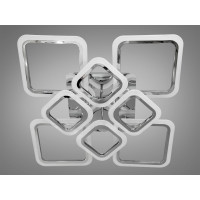 Стильна світлодіодна люстра на пульті з димером, 105W, хром Diasha HA8060/4+4HR