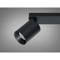 Накладний чорний циліндричний точковий світильник направленого світла Diasha PB-2
