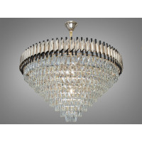 Люстра в зал большая хрустальна 100см 26 ламп Е14 201202/1000SGD+BK