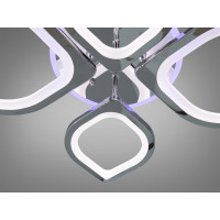 Світлодіодна люстра смарт світильник з пультом, 105W, хром Diasha 8073/2+2HRLED3colordimmer