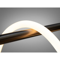 Дизайнерська силіконова лед люстра в кухню, вітальню, чорний хром, 48W Diasha SY9752-L1500BHR