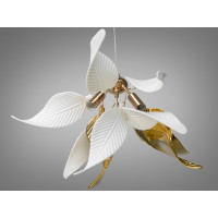 Дизайнерська підвісна люстра з керамічними елементами на 1 лампу, хром Diasha 7209-3PGD