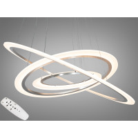 Дизайнерська світлодіодна підвісна люстра для вітальні, 115 Вт, хром Diasha 2366-800+600+400NEWHR Дизайнерська світлодіодна підвісна люстра для вітальні, 115 Вт, хром Diasha 2366-800+600+400NEWHR