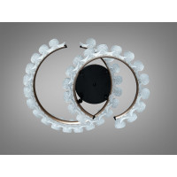 Стельова LED люстра шампань 80W з пультом 14м² Diasha 2511/500+400CG