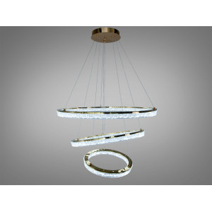 Підвісна LED люстра кільця біла 220 Вт 38-40 м² Diasha 1712/800+600+400G