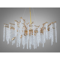 Захоплююча підвісна кришталева люстра "Гліцинія", 10 ламп, хром Diasha 609-760G