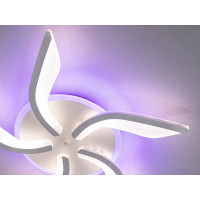 Стельова led люстра кільця з пультом, диммером, підсвіткою, 75W, чорна Diasha S2480/5WHLED3colordimmer