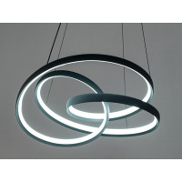 Інноваційна підвісна світлодіодна люстра в зал, 90W, біла Diasha 7517/530BK