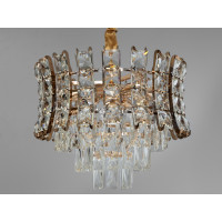 Красива кришталева люстра в спальню на 7 ламп, золото Diasha 8017/400SGD Красива кришталева люстра в спальню на 7 ламп, золото Diasha 8017/400SGD