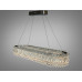 Світлодіодна підвісна люстра 505 L800x350CH хром кришталь 40 Вт Diasha 7929/900x300CH