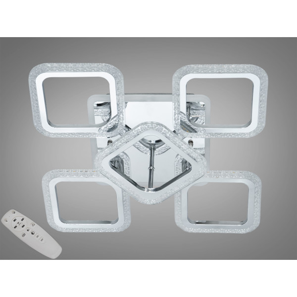 Стельова LED люстра біла 70W пульт димер 5 модулів Diasha AS8170/4+1HRLED3colordimmer
