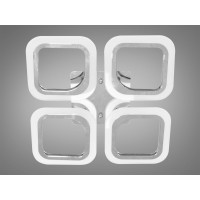 Багатофункціональна стельова світлодіодна люстра на пульті, 55Вт, хром Diasha AS8060/4HR