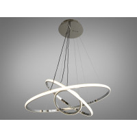 Підвісна LED люстра в кухню з диммером та пультом, 90 Вт, хром Diasha MD9079-3AHR-600+400+200dimmer