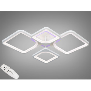 Світлодіодна люстра смарт світильник з пультом, 100Вт, білий Diasha 8060/2+2WHLED3colordimmer