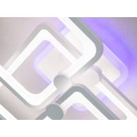 Стельова світлодіодна люстра з пультом, димером, підсвіткою, 70W, біла Diasha 8208/3WHLED3colordimmer