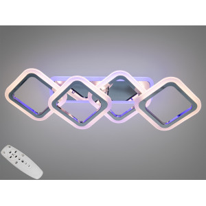 Світлодіодна люстра смарт світильник з пультом, 60Вт, черная Diasha HA8160/2+2HRLED3colordimmer