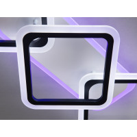 Біла LED люстра під стелю з пультом, підсвіткою та дімером, 75W Diasha A8160/2+1BKLED3colordimmer