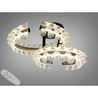 Стельова LED люстра шампань 80W з пультом 14м² Diasha 2511/500+400CG
