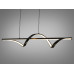 Дизайнерська лінійна світлодіодна люстра підвіс над столом, 44W, чорна Diasha 2362-100BK Дизайнерська лінійна світлодіодна люстра підвіс над столом, 44W, чорна Diasha 2362-100BK
