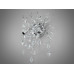 Настінний кришталевий світильник сателіт "Гліцинія" на 2 лампи, хром Diasha 608-BCH