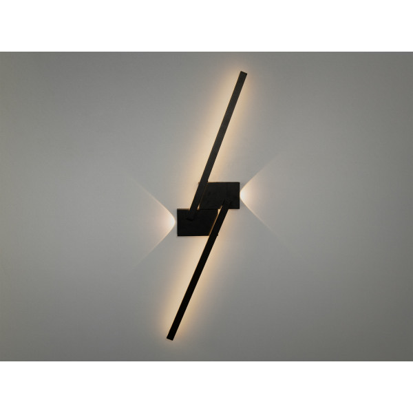 Лаконічне світлодіодне бра на стіну, 25W, чорний+білий Diasha Q3/800BK