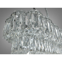 Люстра підвісна кришталева овальна хром 10xE14 78x28 см висота 75 см модель 310-800X300HR Diasha 310-800x300CH