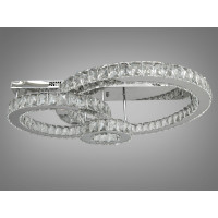 Люстра светодиодная хрустальная 75 Вт, хром Diasha 7708-3D/HR