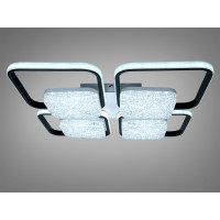 Стельова LED люстра чорна 4+4 модулі 140 Вт ПДУ Diasha 9099/4+4BK