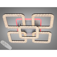 Стельова люстра Квадрати чорна 80W з підсвіткою та димером Diasha 2205/4+1BKLED3colordimmer