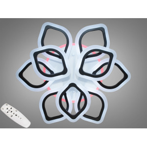 Лед люстра з пультом, диммером та кольоровою підсвіткою, 95W, чорна Diasha A8073/6+3BKLED3colordimmer