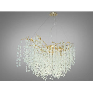 Унікальна, шляхетна кришталева люстра витягнутої форми на 13 ламп G9, колір-золото Diasha 627/1200x600G