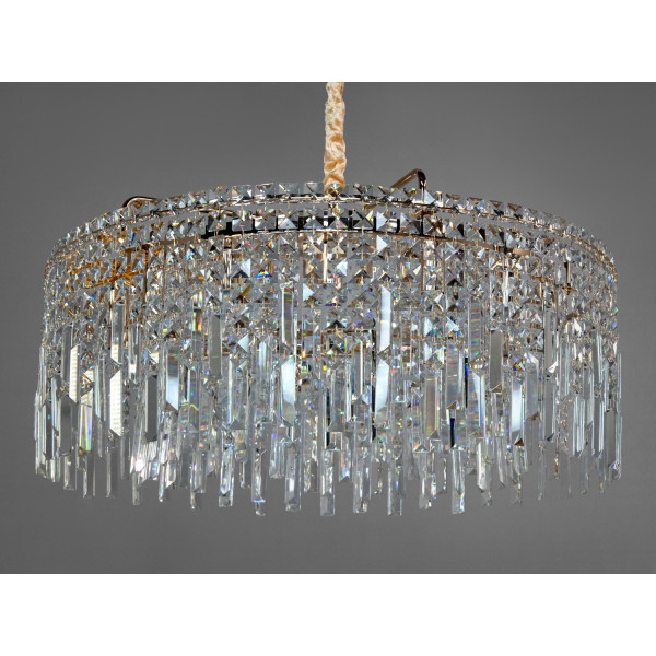 Підвісна люстра класика, модель 9708-750SG, золото, 15 ламп Diasha 9708-750SG