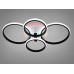 Стельова LED люстра Diasha чорна 80W 4 кільця Diasha 2526/4BKLED3colordimmer