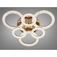 Світлодіодна стельова люстра з регулюванням яскравості, 107W, золото Diasha 2203/3+3GLED3colordimmer