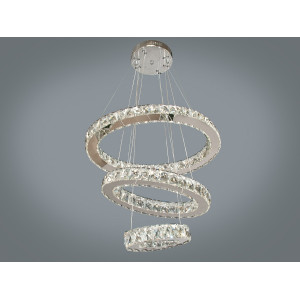Кришталева світлодіодна люстра-підвіс, 56W Diasha 7242/560+400+230HR