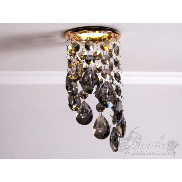 Точковий світильник із кришталевими підвісками Diasha 6016CGD-SM