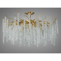 Люстра стельова серія Гліцинія золото 9 ламп E14 кришталь Diasha A605-800GD