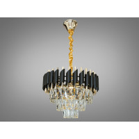 Современная хрустальная люстра для зала спальни гостиной Diasha 201202/400BK+S-gold