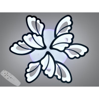 Стельова люстра LED біла 50Вт пульт 3 модулі Diasha 8166/6+3BKLED3colordimmer