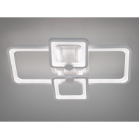 Плоска світлодіодна люстра з пультом, диммером, підсвіткою, 76W Diasha 8208/4WHLED3colordimmer