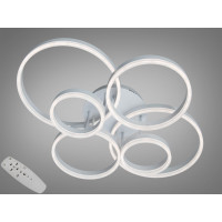 Світлодіодна стельова люстра чорна 120W чотири квадратні плафони Diasha 2543WHdimmer