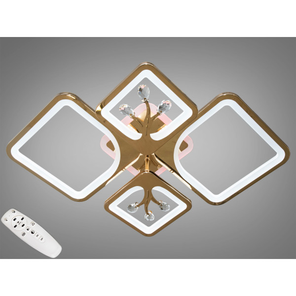 Стельова декоративна LED люстра з комбінованим освітленням, 100W Diasha 8157/2+2GLED3colordimmer