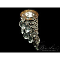 Точковий світильник із кришталевими підвісками Diasha DF1585CR