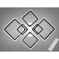 LED люстра в зал, 110W, чорний Diasha A8160/6BK