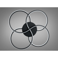 Світлодіодна люстра Diasha чорний 60 Вт чотири кільця Diasha WG5098/2BK