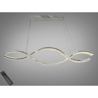 LED підвісна люстра 100Вт золото з пультом Diasha 581/1200CH