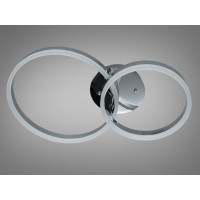 Стельова люстра LED хром 50W два кільця пульт Diasha 2539HRdimmer