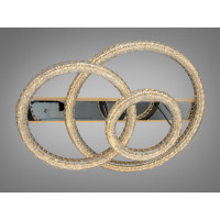 Світлодіодна люстра 2 кільця золото 180 Вт пульт Diasha MX6027/800+600+400HR