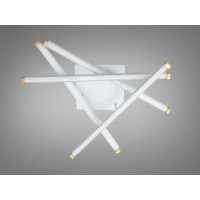 Стельова LED люстра чорна 60W пульт димер 2 кільця Diasha 2535WHdimmer