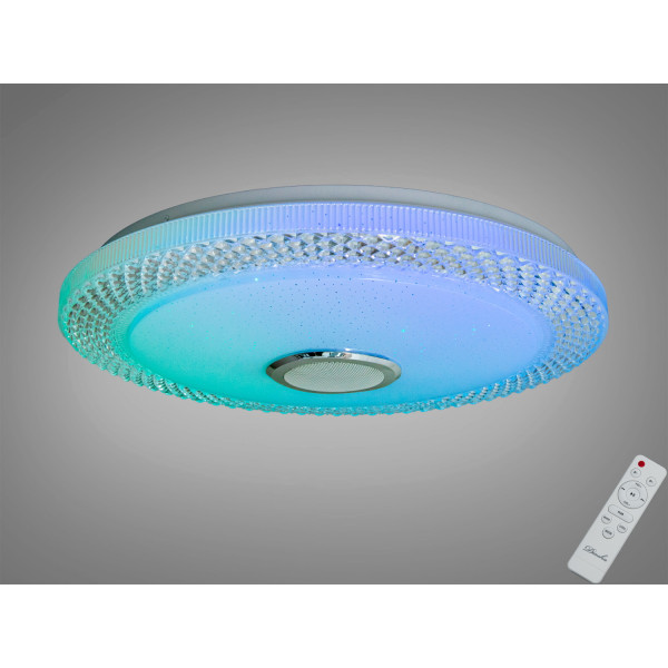 Смарт LED люстра біла 80 Вт RGB з Bluetooth Diasha DB-8307/500RGB+MP3